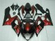 Preisgünstige Suzuki GSXR 1000 Motorrad Verkleidung 2005-2006 - Rot Glanzendes Schwarz