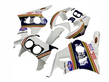 Preisgünstige Honda CBR400RR NC29 Motorrad Verkleidung 1990-1999 - Weiss Gold Rot Dunkel Blau Rothmans