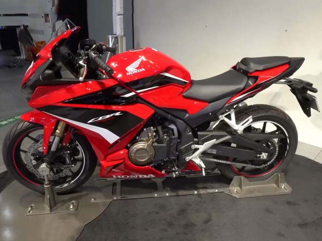 Preisgünstige Honda CBR400R Motorrad Verkleidung 2022 - Rot Weiss Glanzendes Schwarz