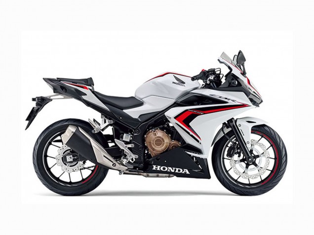Preisgünstige Honda CBR400R Motorrad Verkleidung 2022 - Weiss Rot Glanzendes Schwarz