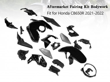 Preisgünstige Honda CB650R Motorrad Verkleidung 2019-2022 - Glanzendes Schwarz
