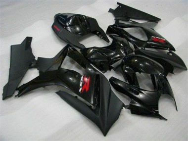 Preisgünstige Suzuki GSXR 1000 Motorrad Verkleidung 2007-2008 - Glanzendes Schwarz Matt Schwarz Rot
