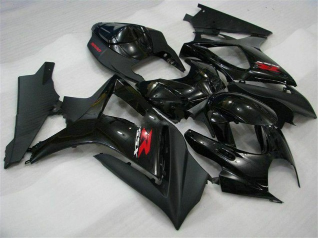Preisgünstige Suzuki GSXR 1000 Motorrad Verkleidung 2007-2008 - Glanzendes Schwarz Matt Schwarz Rot