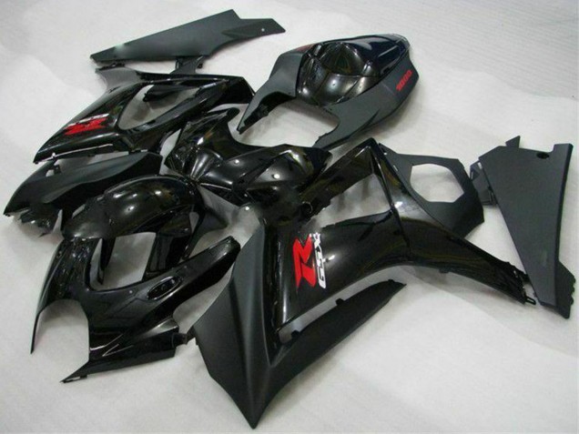 Preisgünstige Suzuki GSXR 1000 Motorrad Verkleidung 2007-2008 - Glanzendes Schwarz Matt Schwarz Rot