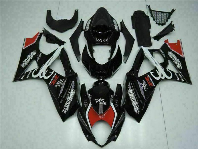 Preisgünstige Suzuki GSXR 1000 Motorrad Verkleidung 2007-2008 - Glanzendes Schwarz Rot Weiss