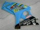 Preisgünstige Suzuki GSXR 1000 Motorrad Verkleidung Kit 2007-2008 - Blau Gold Schwarz Rizla
