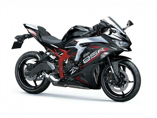 Preisgünstige Kawasaki ZX25R ZX-25R Motorrad Verkleidung 2019-2025 - Silber Rot Schwarz