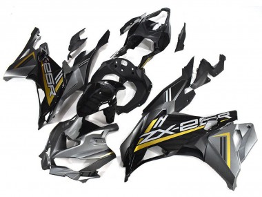 Preisgünstige Kawasaki ZX25R ZX-25R Motorrad Verkleidung 2019-2025 - Grau Gold Glanzendes Schwarz