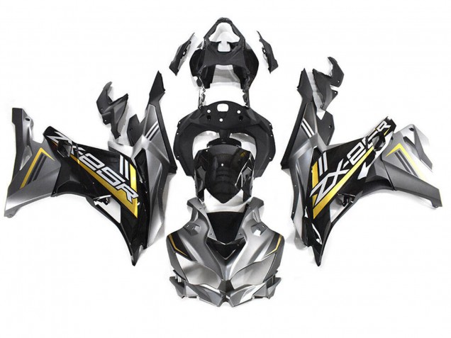 Preisgünstige Kawasaki ZX25R ZX-25R Motorrad Verkleidung 2019-2025 - Grau Gold Glanzendes Schwarz