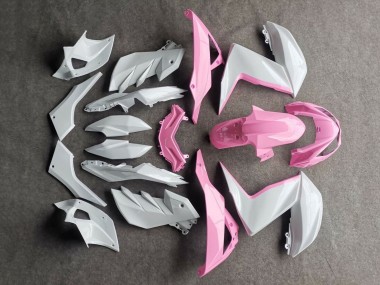 Preisgünstige Kawasaki Z250/Z300 Motorrad Verkleidung 2015-2016 - Weiss Rosa