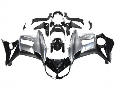 Preisgünstige Kawasaki Z1000SX Motorrad Verkleidung 2010-2016 - Glanzendes Schwarz Silber