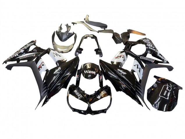 Preisgünstige Kawasaki Z1000SX Motorrad Verkleidung 2010-2016 - Glanzendes Schwarz Gold Weiss Mobil West