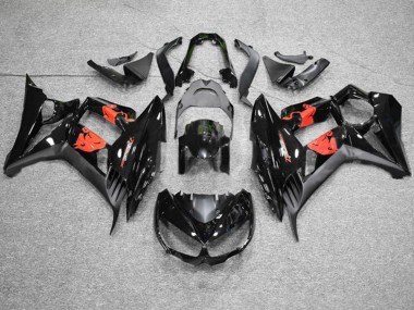 Preisgünstige Kawasaki Z1000SX Motorrad Verkleidung 2010-2016 - Glanzendes Schwarz Matt Schwarz Red Bull