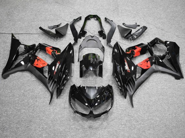 Preisgünstige Kawasaki Z1000SX Motorrad Verkleidung 2010-2016 - Glanzendes Schwarz Matt Schwarz Red Bull
