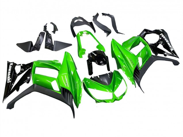 Preisgünstige Kawasaki Z1000SX Motorrad Verkleidung 2010-2016 - Glanzendes Schwarz Matt Schwarz Grun