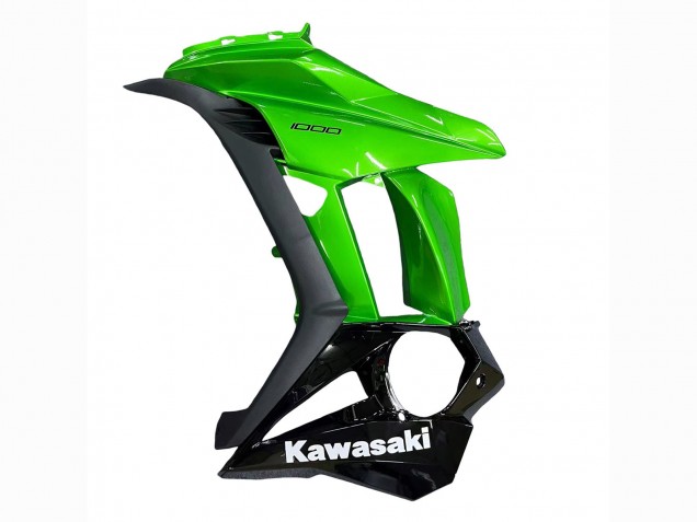 Preisgünstige Kawasaki Z1000SX Motorrad Verkleidung 2010-2016 - Glanzendes Schwarz Matt Schwarz Grun