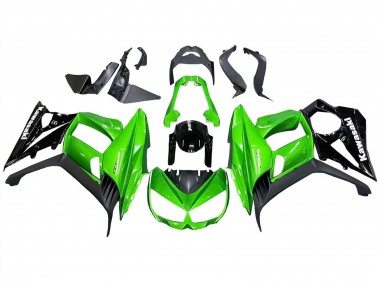 Preisgünstige Kawasaki Z1000SX Motorrad Verkleidung 2010-2016 - Glanzendes Schwarz Matt Schwarz Grun