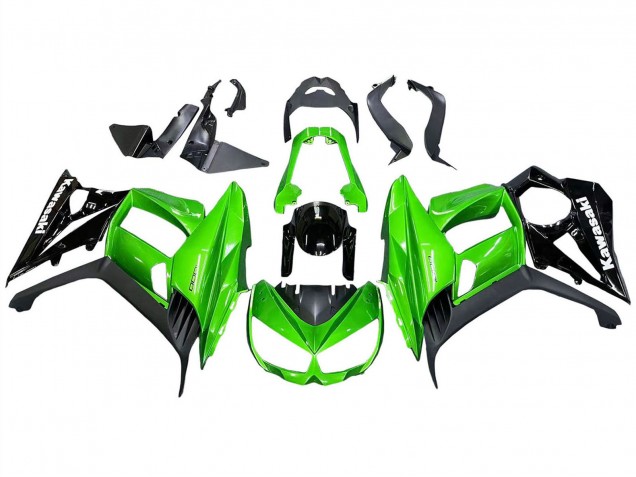 Preisgünstige Kawasaki Z1000SX Motorrad Verkleidung 2010-2016 - Glanzendes Schwarz Matt Schwarz Grun