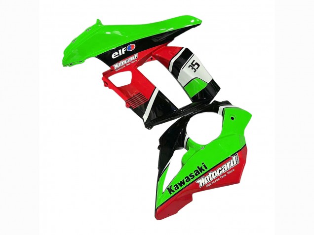 Preisgünstige Kawasaki Z1000SX Motorrad Verkleidung 2010-2016 - Grun Rot Glanzendes Schwarz Elf 35