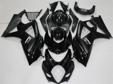 Preisgünstige Suzuki GSXR 1000 Motorrad Verkleidung 2007-2008 - Glanzendes Schwarz Matt Schwarz Weiss