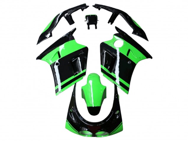 Preisgünstige Kawasaki ZXR250 Motorrad Verkleidung 1989-1990 - Grun Glanzendes Schwarz