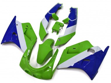 Preisgünstige Kawasaki ZXR250 Motorrad Verkleidung 1989-1990 - Grun Weiss Blau