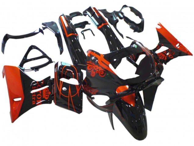 Preisgünstige Kawasaki ZZR400 Motorrad Verkleidung 1993-2007 - Glanzendes Schwarz Rot Corona Extra