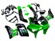 Preisgünstige Kawasaki ZZR400 Motorrad Verkleidung 1993-2007 - Grun Glanzendes Schwarz Grun Monster Elf Touch4 Bridgestone