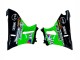Preisgünstige Kawasaki ZZR400 Motorrad Verkleidung 1993-2007 - Grun Glanzendes Schwarz Grun Monster Elf Touch4 Bridgestone