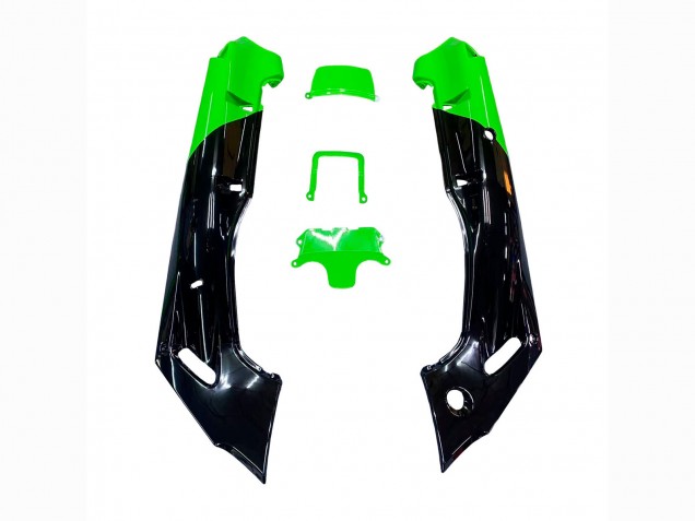 Preisgünstige Kawasaki ZZR400 Motorrad Verkleidung 1993-2007 - Grun Glanzendes Schwarz Grun Monster Elf Touch4 Bridgestone
