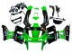 Preisgünstige Kawasaki ZZR400 Motorrad Verkleidung 1993-2007 - Grun Glanzendes Schwarz Grun Monster Elf Touch4 Bridgestone