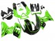 Preisgünstige Kawasaki ZZR400 Motorrad Verkleidung 1993-2007 - Grun Glanzendes Schwarz Flamme