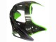Preisgünstige Kawasaki ZZR400 Motorrad Verkleidung 1993-2007 - Grun Glanzendes Schwarz Flamme
