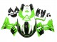 Preisgünstige Kawasaki ZZR400 Motorrad Verkleidung 1993-2007 - Grun Glanzendes Schwarz Flamme