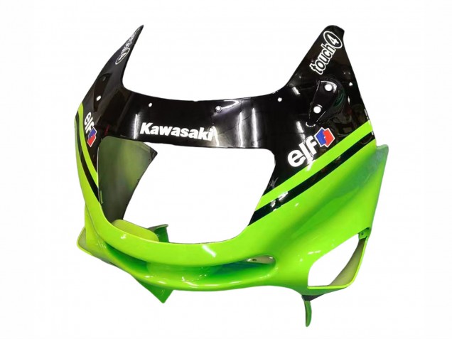 Preisgünstige Kawasaki ZZR400 Motorrad Verkleidung 1993-2007 - Grun Glanzendes Schwarz Blau Monster Elf Touch4 Bridgestone