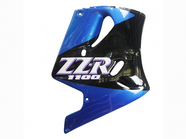 Preisgünstige Kawasaki ZZR1100 Motorrad Verkleidung 1990-1992 - Blau Glanzendes Schwarz