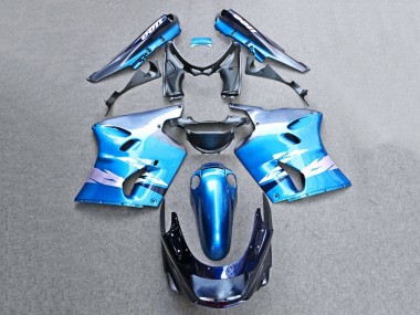 Preisgünstige Kawasaki ZZR1100 Motorrad Verkleidung 1993-2003 - Glanzendes Blau Grau