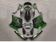 Preisgünstige Kawasaki ZZR1100 Motorrad Verkleidung 1993-2003 - Glanzendes Schwarz Grun Flamme