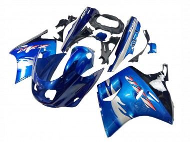 Preisgünstige Kawasaki ZZR1100 Motorrad Verkleidung 1993-2003 - Blau Silber Schwarz