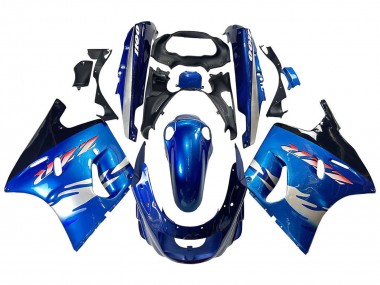 Preisgünstige Kawasaki ZZR1100 Motorrad Verkleidung 1993-2003 - Blau Silber Schwarz