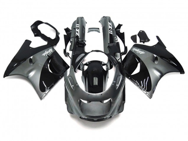 Preisgünstige Kawasaki ZZR1100 Motorrad Verkleidung 1993-2003 - Grau Schwarz Ninja