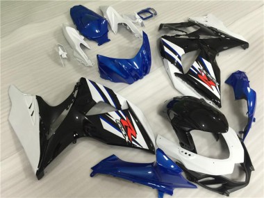 Preisgünstige Suzuki GSXR 1000 Komplette Abs Verkleidung Kit 2009-2016 - Weiss Blau Schwarz