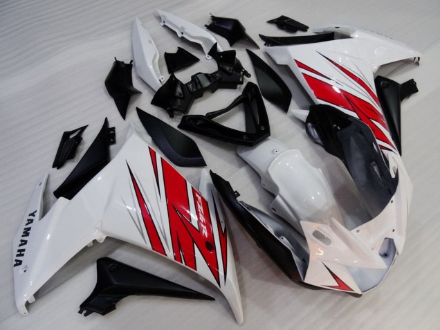 Preisgünstige Yamaha FZ6R Motorrad Verkleidung 2009-2015 - Weiss Rot Schwarz
