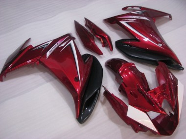 Preisgünstige Yamaha FZ6R Motorrad Verkleidung 2009-2015 - Rot Weiss Schwarz
