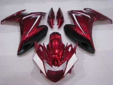Preisgünstige Yamaha FZ6R Motorrad Verkleidung 2009-2015 - Rot Weiss Schwarz