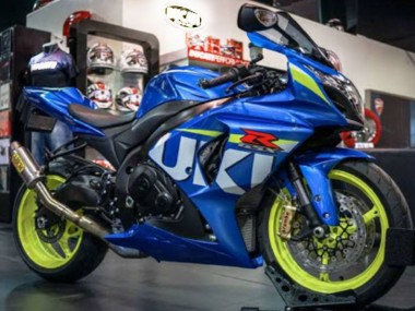 Preisgünstige Suzuki GSXR 1000 Motorrad Verkleidung 2009-2016 - Blau Grun Weiss