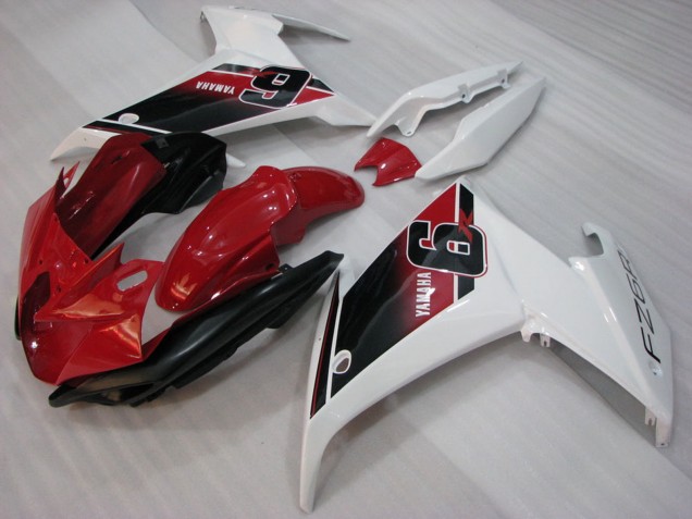 Preisgünstige Yamaha FZ6R Motorrad Verkleidung 2009-2015 - Rot Weiss Schwarz 6