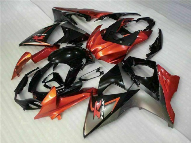 Preisgünstige Suzuki GSXR 1000 Motorrad Verkleidung 2009-2016 - Orange Glanzendes Schwarz