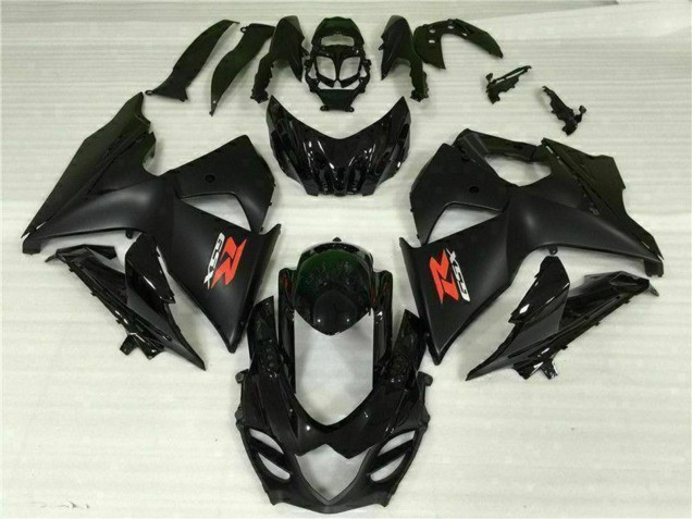Preisgünstige Suzuki GSXR 1000 Motorrad Verkleidung 2009-2016 - Glanzendes Schwarz Matt Schwarz