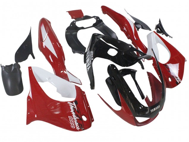 Preisgünstige Yamaha YZF 1000R Thunderace Motorrad Verkleidung Kit 1997-2007 - Rot Schwarz Weiss Thunderace